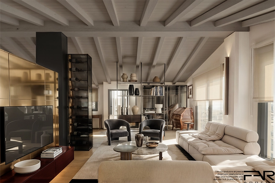 Rendering arredamento soggiorno